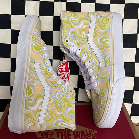 Vans Sk8-Hi Tapered Swirl Lime Cream WMNS sneakers - Picture 12 of 16